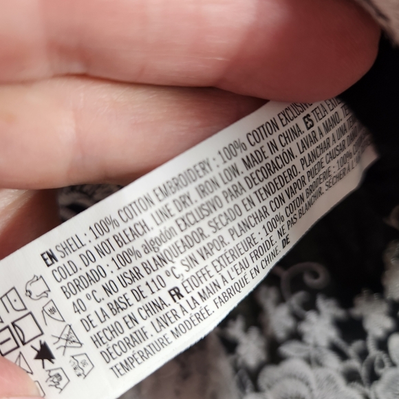 wms gianni bini tiered ruffled embroidered lacey cropped top sz s feminine boho - Picture 3 of 12